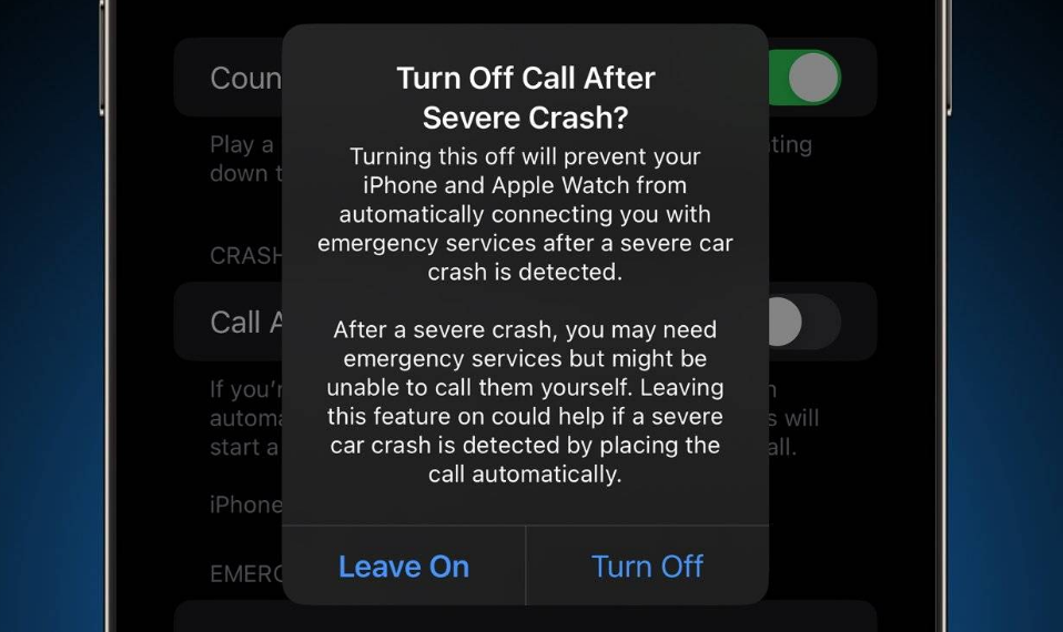 灵丘苹果14维修分享 iPhone 14 和 Apple Watch 上关闭崩溃检测 